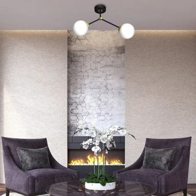 Lustră aplicată JOY 2xE14/40W/230V negru/aurie