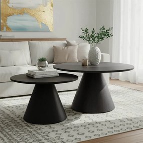 Set 2 Masute Cafea Donna MDF Negru