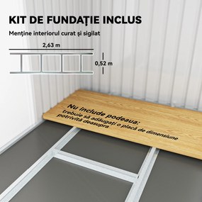 Outsunny Casuta pentru unelte de gradina, 277x130x173cm, verde | Aosom Romania