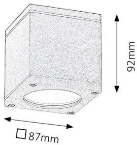 Plafoniera, spot pentru iluminat exterior cu protectie IP44 antracit Akron 8149 RX