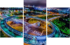 Tablou panorama orașului nocturn (90x60 cm)