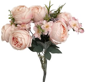 Trandafiri roz artificiali PAULINE, 45cm