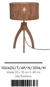 Lampa de masa eco din iuta Iguazu 3-legs nat/30x16, nat