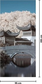 Fototapet pentru ușă - Copacii înfloriți în Asia (95x205cm)