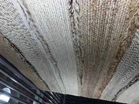 Covor din iută, lână și bumbac țesut manual, antiderapant, multicolor natural, 200 x 300 cm, 2200 GSM, „Jute Wool Carpet"