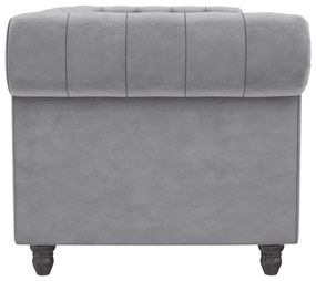 Canapea gri deschis cu tapițerie din catifea 236 cm Felix – Støraa