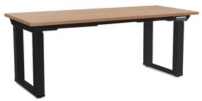 Masă înălțime reglabilă OfficeTech Strong 180 x 80 cm, picioare negre, stejar