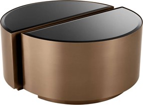 Set 2 masute laterale design elegant LUX Astra, cupru-negru 113933 HZ