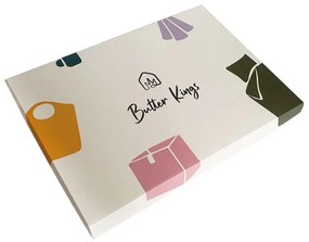 Lenjerie de pat pentru copii din bumbac satinat pentru pat de o persoană 140x200 cm – Butter Kings