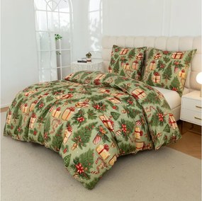 Lenjerie de pat din microfibra CHRISTMAS PRESENTS verde Dimensiune lenjerie de pat: 70 x 90 cm | 140 x 200 cm
