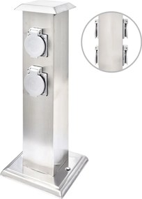 vidaXL Priză de grădină tip "turn" Oțel inoxidabil