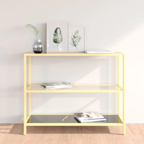 331634 vidaXL Raft, negru și transparent, 100x36x90 cm, sticlă securizată