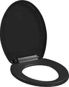 vidaXL Capac WC cu închidere silențioasă, eliberare rapidă, negru