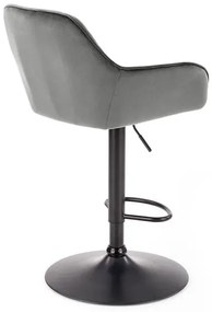Scaun de bar H103 velvet gri