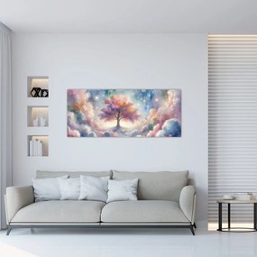 Tablou – Arborele vieții printre nori (120x50 cm)