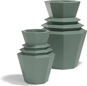 Ghiveci plante design decorativ modern exterior/interior ORIGAMI Hinoki 51x51x80cm