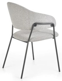 Scaun de bucaterie Derrick, gri/negru