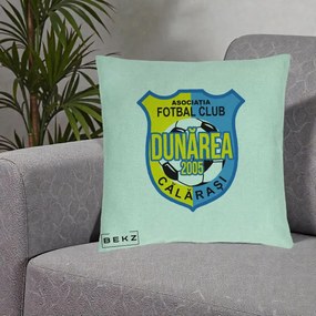 Perna Personalizata AFC Dunarea Calarasi 2005 Fotbal, 40x40 cm, Verde Menta, Husa Detasabila, Perna Inclusa, BEKZ®
