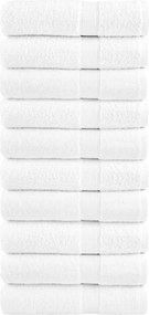 vidaXL Prosoape baie premium, SOLUND 10 buc alb 100x150cm 600gsm