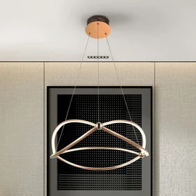 Lustra LED design ultra-modern Ocellis auriu roze 60cm SV-757232