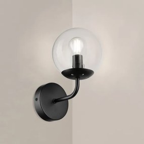 Brilagi - Lampă de perete MALIVA 1xE14/15W/230V negru/transparent