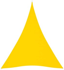 Parasolar, galben, 4x5x5 m, tesatura oxford, triunghiular Galben, 4 x 5 x 5 m