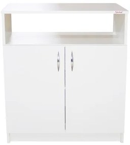 Comoda Soft 2 usi, alb, 75 x 87 x 39 cm