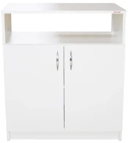 Comoda Soft 2 usi, alb, 75 x 87 x 39 cm