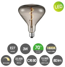 Bec LED dimabil VINTAGE EDISON E27/3W/230V 1800K