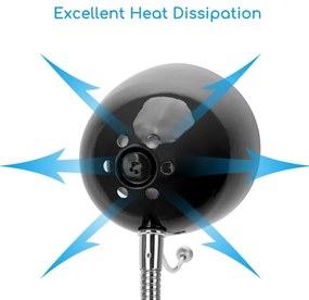 Lampă de masă 1xE27/36W/230V neagră/crom Aigostar