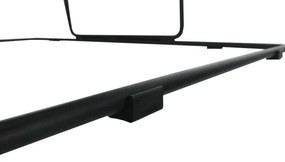 Taburet , material bej/ramă neagră, MERANO YF-S02