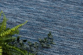 Covor, traversa SISAL SION A5165A Melanj țesute plate albastru inchis