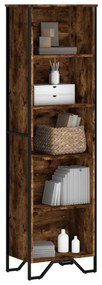vidaXL Bibliotecă, stejar fumuriu, 50x31x169 cm, lemn prelucrat