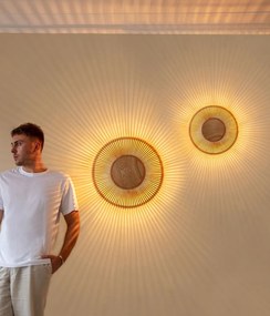 Aplica din lemn, lumina ambientala Clava Up Wood medium - oak
