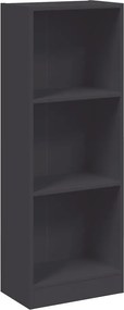 vidaXL Bibliotecă cu 3 rafturi, alb, 40x24x109 cm, lemn compozit
