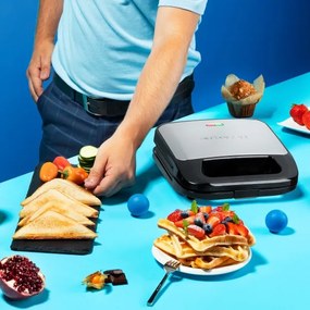 Aparat de sandvici 3 în 1 Niceboy ION Snacker S3 750W/230V oțel inoxidabil/negru