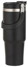 Sticlă neagră de călătorie din oțel inoxidabil 1 l Eco – Ladelle
