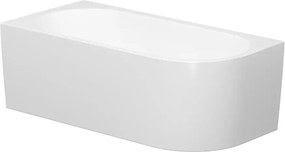 Cada freestanding Cersanit Crea 170x82 cm alb lucios cu montaj stanga lipita de perete, BTW