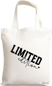 Sacosa de Panza pentru Cumparaturi, Geanta Tote, model Limited Edition, 38x34.5 cm, Alba, BEKZ®