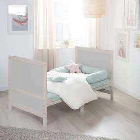 Pătuț gri cu înălțime reglabilă 70x140 cm Easy Sleep – Roba