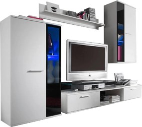 Mobilier de living, alb, SALESA