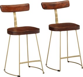 vidaXL Scaune de bar 2 buc 49x43x79 cm lemn masiv de mango