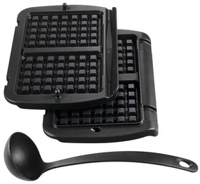 Gratar electric Tefal OptiGrill+ Waffles GC716D12, 2000W, 6 programe, Acoperire antiaderenta Teflon, Placi pentru vafe, Control temperatura, Max 275°C, Inox