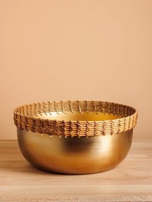 Bol decorativ din trestie si metal Sabia