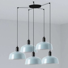 Lustra cu 5 pendule metal TATAWIN M blue