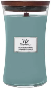 Lumânare parfumată vază mare WoodWick EvergreenCashmere, 609 g