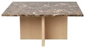 Măsuță de cafea maro/în culoare naturală din marmură 90x90 cm Brooksville - Rowico