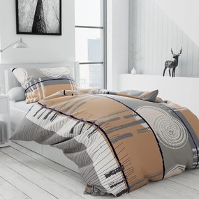 Lenjerie de pat din bumbac PINIA gri Dimensiune lenjerie de pat: 70 x 90 cm | 140 x 220 cm