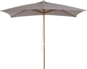 Outsunny Umbrelă de Grădină 2x3m Parasolar Impermeabil din Lemn Lacuit cu Copertină Detașabilă Gri | Aosom Romania