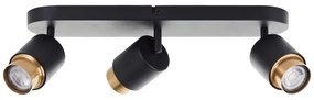 Brilliant - Spot LED COVELO 3xGU10/5W/230V, negru/auriu